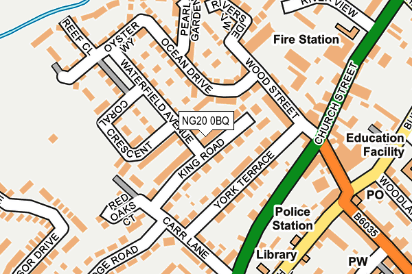 NG20 0BQ map - OS OpenMap – Local (Ordnance Survey)