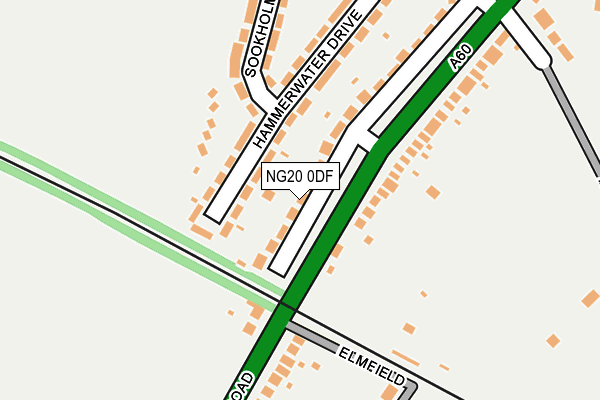 NG20 0DF map - OS OpenMap – Local (Ordnance Survey)