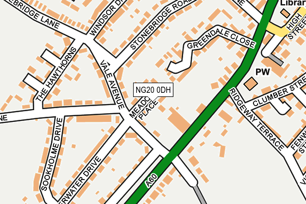 NG20 0DH map - OS OpenMap – Local (Ordnance Survey)