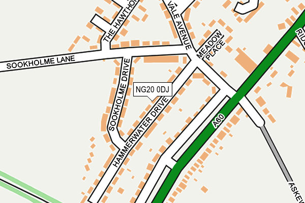 NG20 0DJ map - OS OpenMap – Local (Ordnance Survey)