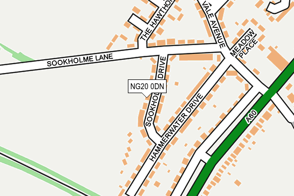 NG20 0DN map - OS OpenMap – Local (Ordnance Survey)