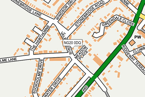 NG20 0DQ map - OS OpenMap – Local (Ordnance Survey)
