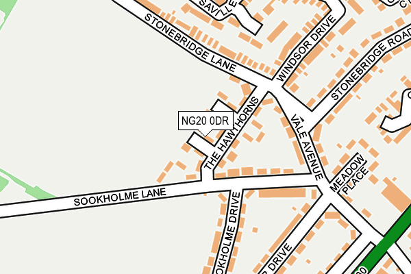 NG20 0DR map - OS OpenMap – Local (Ordnance Survey)