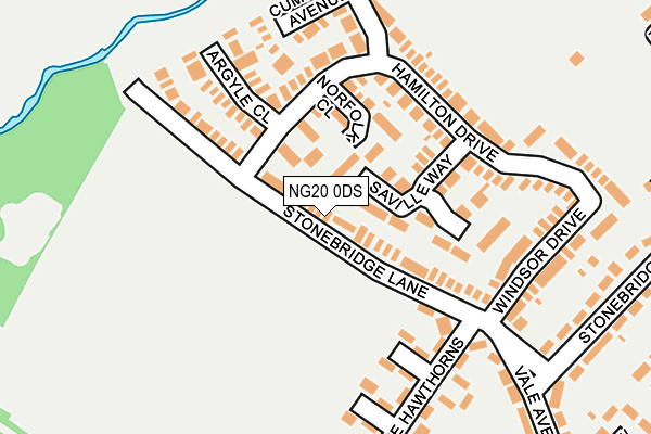 NG20 0DS map - OS OpenMap – Local (Ordnance Survey)