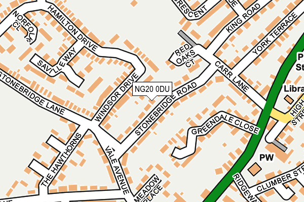 NG20 0DU map - OS OpenMap – Local (Ordnance Survey)