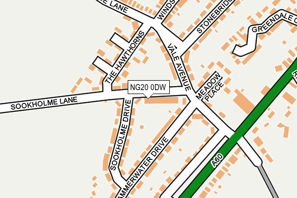 NG20 0DW map - OS OpenMap – Local (Ordnance Survey)