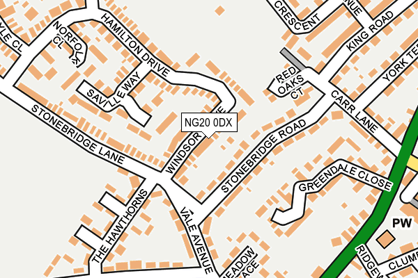 NG20 0DX map - OS OpenMap – Local (Ordnance Survey)