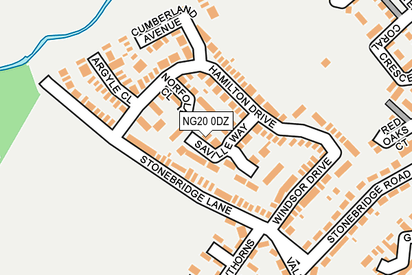 NG20 0DZ map - OS OpenMap – Local (Ordnance Survey)
