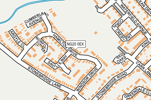 NG20 0EX map - OS OpenMap – Local (Ordnance Survey)