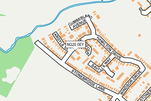 NG20 0EY map - OS OpenMap – Local (Ordnance Survey)