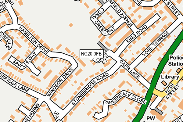 NG20 0FB map - OS OpenMap – Local (Ordnance Survey)