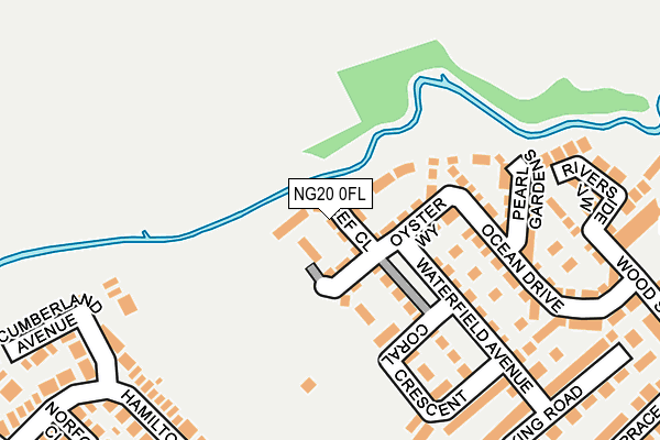 NG20 0FL map - OS OpenMap – Local (Ordnance Survey)