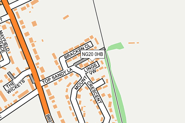 NG20 0HB map - OS OpenMap – Local (Ordnance Survey)
