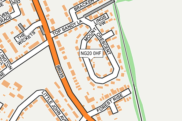 NG20 0HF map - OS OpenMap – Local (Ordnance Survey)