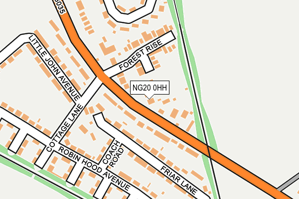 NG20 0HH map - OS OpenMap – Local (Ordnance Survey)