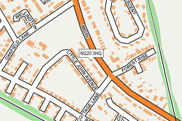 NG20 0HQ map - OS OpenMap – Local (Ordnance Survey)