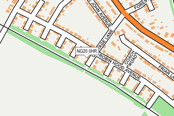 NG20 0HR map - OS OpenMap – Local (Ordnance Survey)