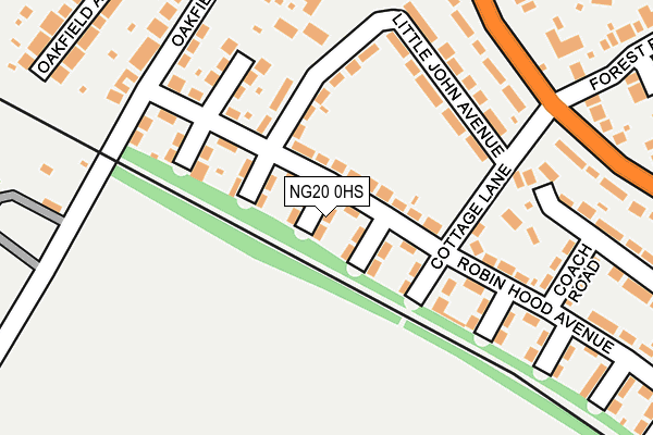 NG20 0HS map - OS OpenMap – Local (Ordnance Survey)