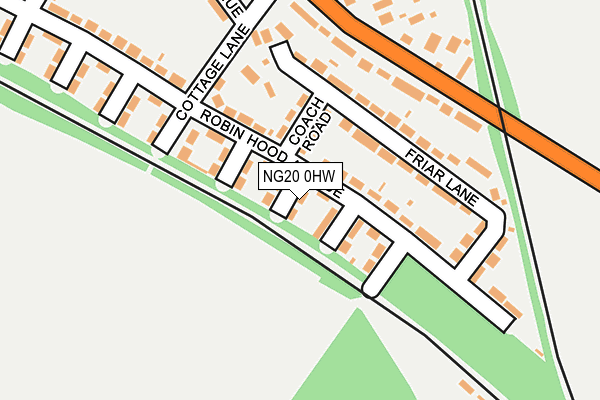 NG20 0HW map - OS OpenMap – Local (Ordnance Survey)