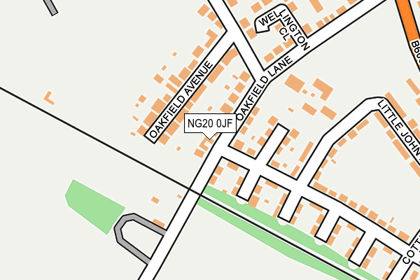 NG20 0JF map - OS OpenMap – Local (Ordnance Survey)