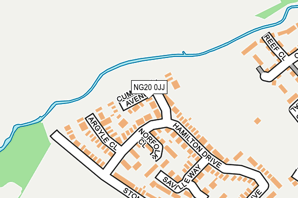 NG20 0JJ map - OS OpenMap – Local (Ordnance Survey)