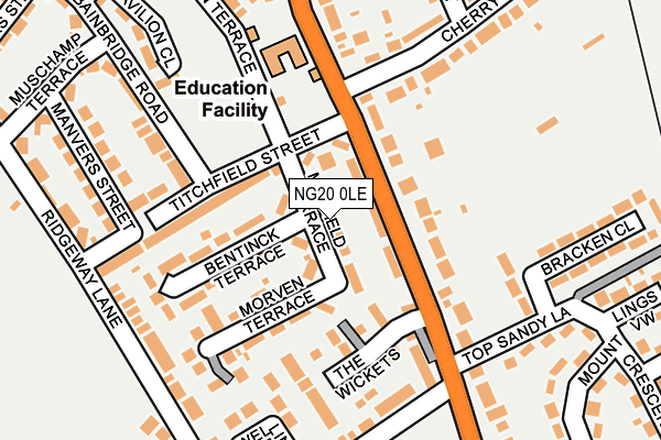 NG20 0LE map - OS OpenMap – Local (Ordnance Survey)