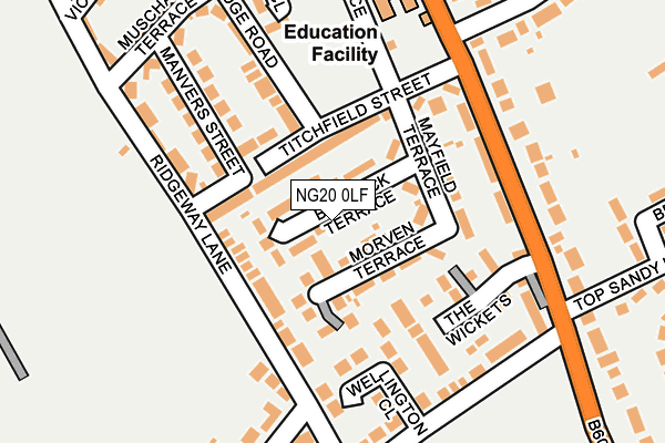 NG20 0LF map - OS OpenMap – Local (Ordnance Survey)