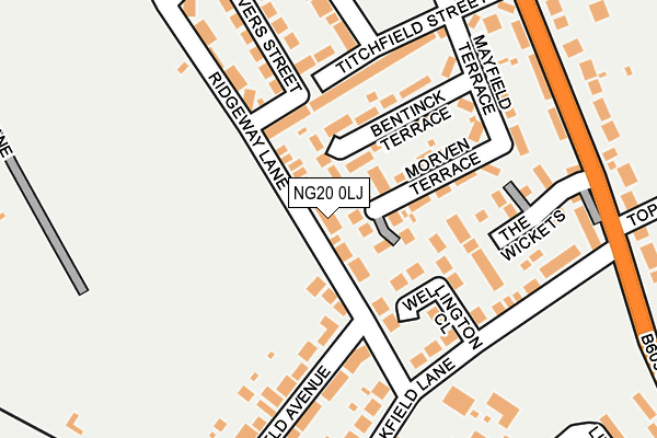 NG20 0LJ map - OS OpenMap – Local (Ordnance Survey)