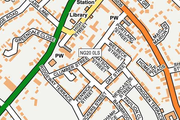 NG20 0LS map - OS OpenMap – Local (Ordnance Survey)