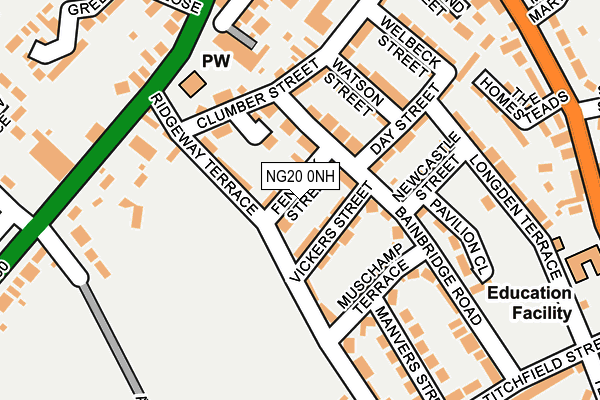 NG20 0NH map - OS OpenMap – Local (Ordnance Survey)