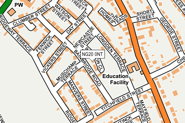 NG20 0NT map - OS OpenMap – Local (Ordnance Survey)