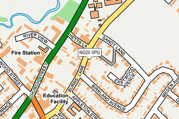 NG20 0PG map - OS OpenMap – Local (Ordnance Survey)
