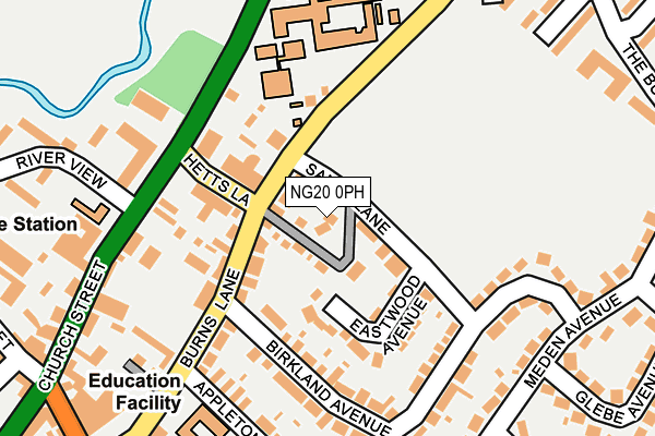 NG20 0PH map - OS OpenMap – Local (Ordnance Survey)