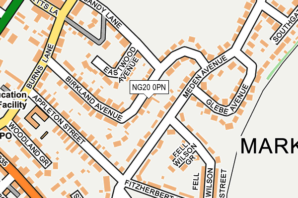 NG20 0PN map - OS OpenMap – Local (Ordnance Survey)