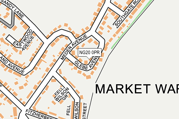NG20 0PR map - OS OpenMap – Local (Ordnance Survey)