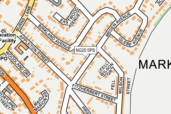 NG20 0PS map - OS OpenMap – Local (Ordnance Survey)