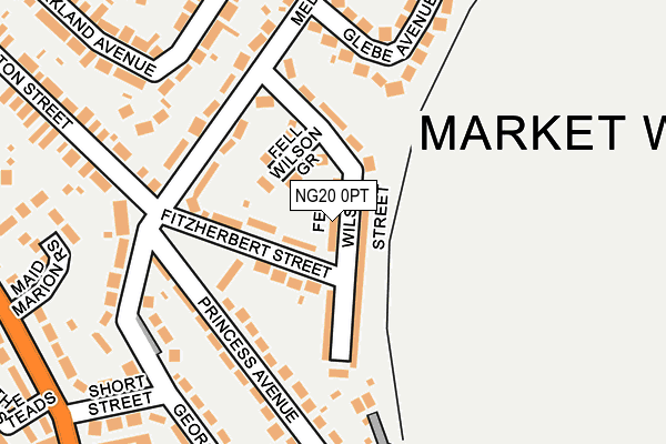NG20 0PT map - OS OpenMap – Local (Ordnance Survey)