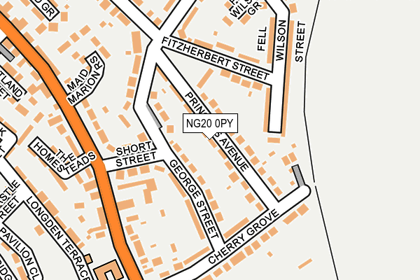 NG20 0PY map - OS OpenMap – Local (Ordnance Survey)