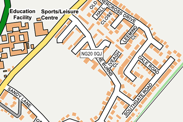 NG20 0QJ map - OS OpenMap – Local (Ordnance Survey)