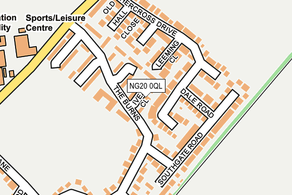 NG20 0QL map - OS OpenMap – Local (Ordnance Survey)