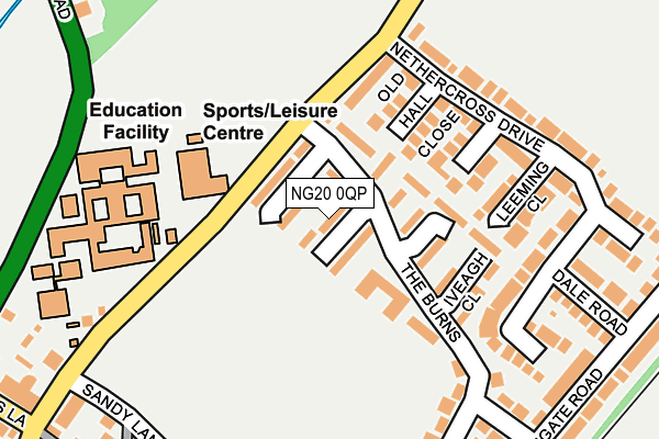NG20 0QP map - OS OpenMap – Local (Ordnance Survey)