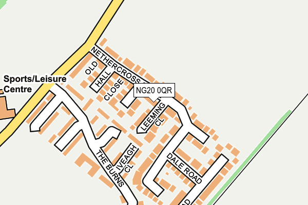 NG20 0QR map - OS OpenMap – Local (Ordnance Survey)