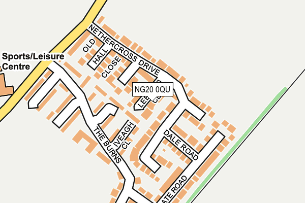 NG20 0QU map - OS OpenMap – Local (Ordnance Survey)