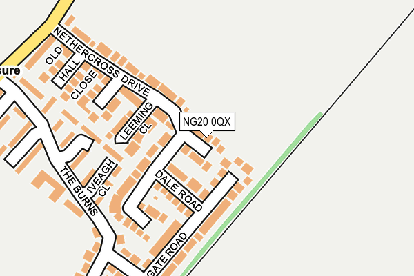 NG20 0QX map - OS OpenMap – Local (Ordnance Survey)