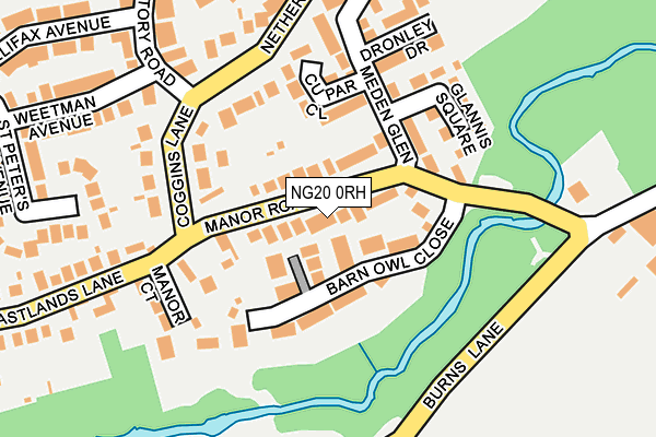 NG20 0RH map - OS OpenMap – Local (Ordnance Survey)