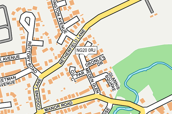 NG20 0RJ map - OS OpenMap – Local (Ordnance Survey)