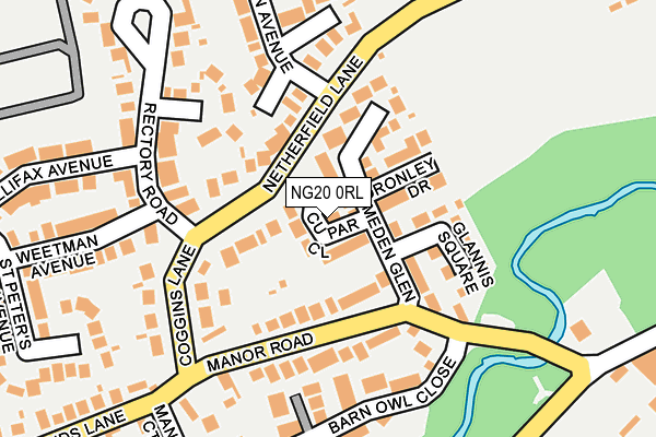 NG20 0RL map - OS OpenMap – Local (Ordnance Survey)