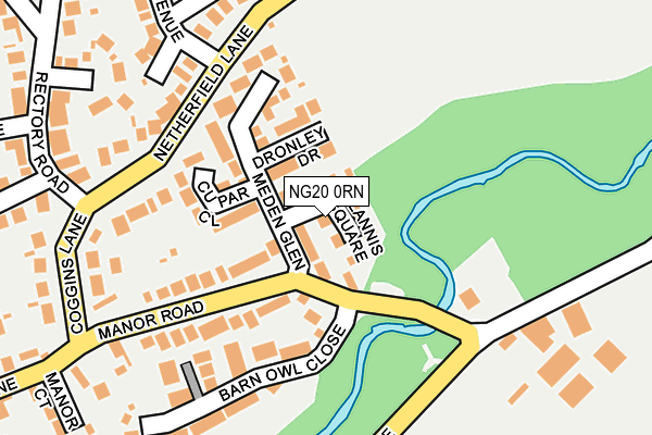 NG20 0RN map - OS OpenMap – Local (Ordnance Survey)