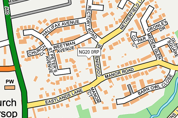 NG20 0RP map - OS OpenMap – Local (Ordnance Survey)