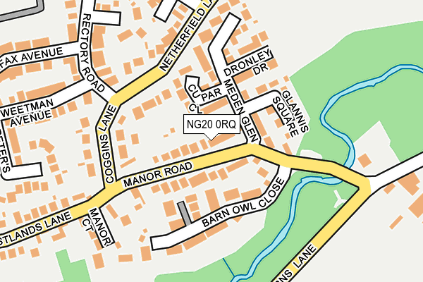 NG20 0RQ map - OS OpenMap – Local (Ordnance Survey)